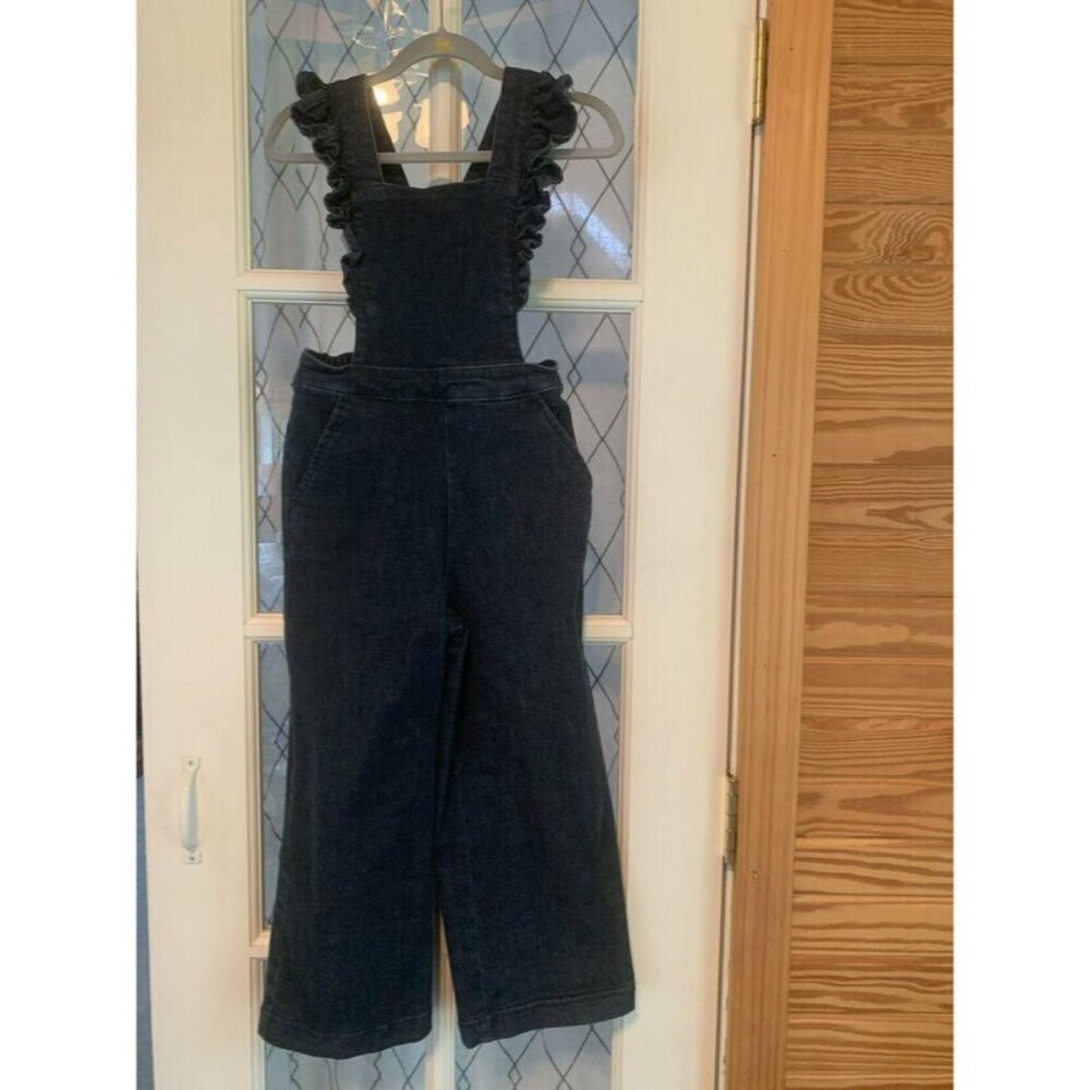 HA Ruffled Denim Jumpsuit Size 5 EUC